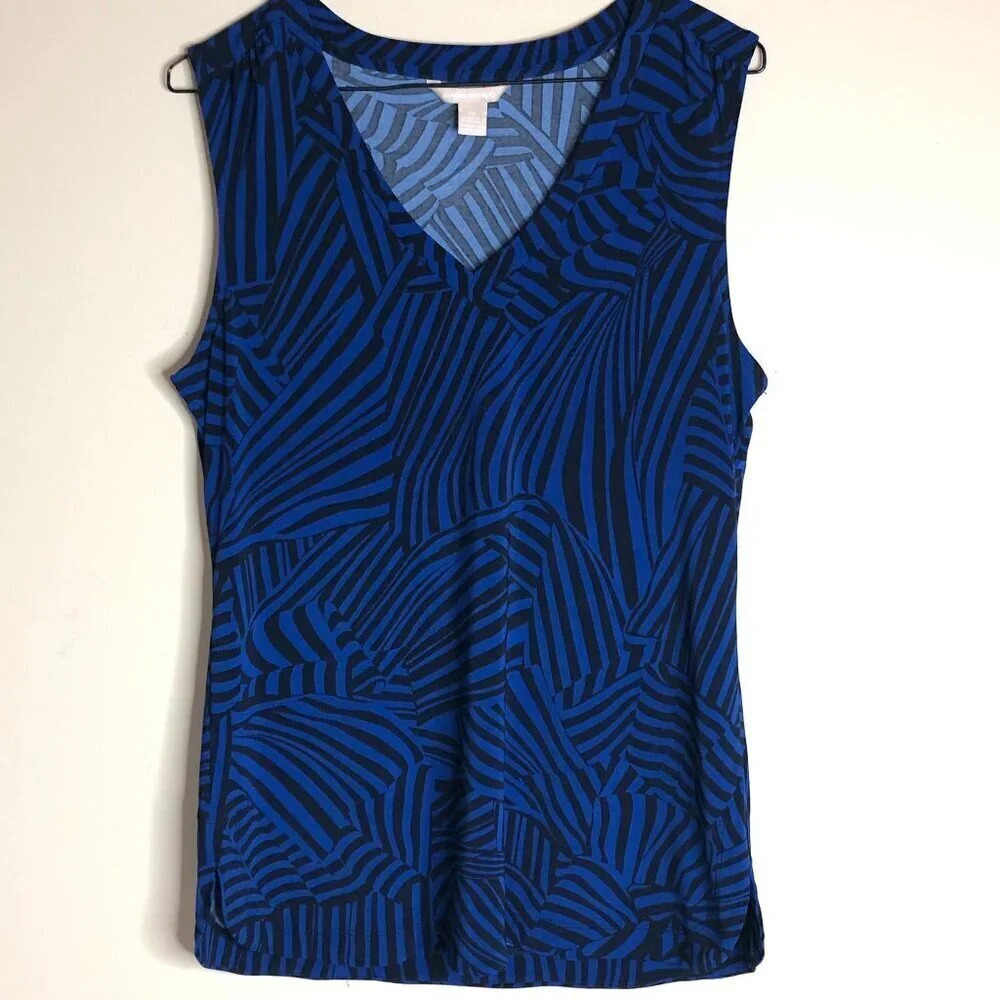Banana Republic Sleeveless Exotic Print Blouse, Size M